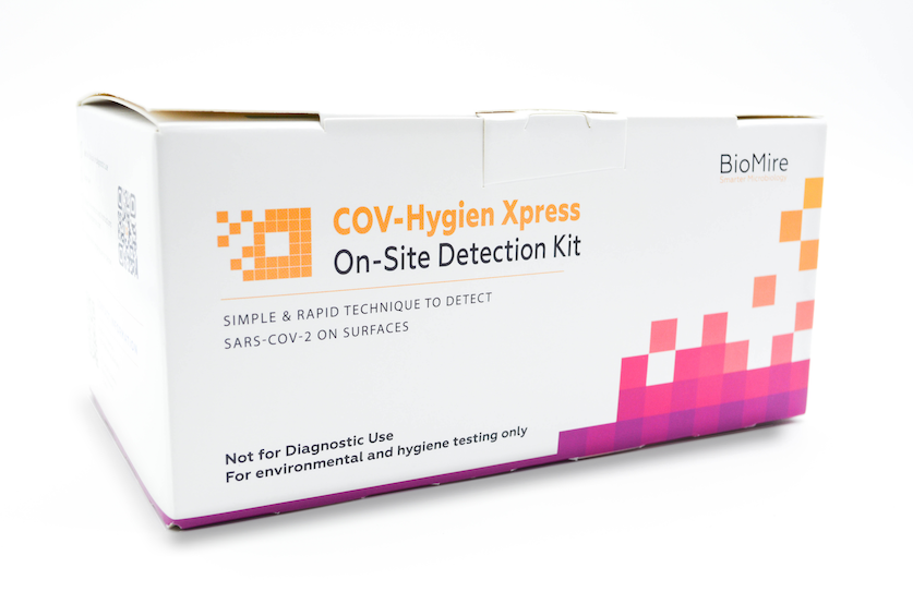Picture the box of COV-Hygien Xpress (25/Pk) - SARS SWB 25